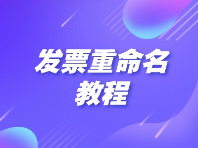 如何以发票号码、开票日期、开票金额批量重命名电子发票？